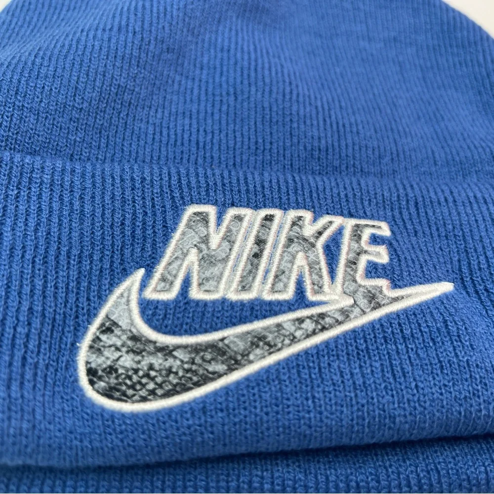 Supreme x Nike Snakeskin Beanie 'Blue' - Picture 3 of 13